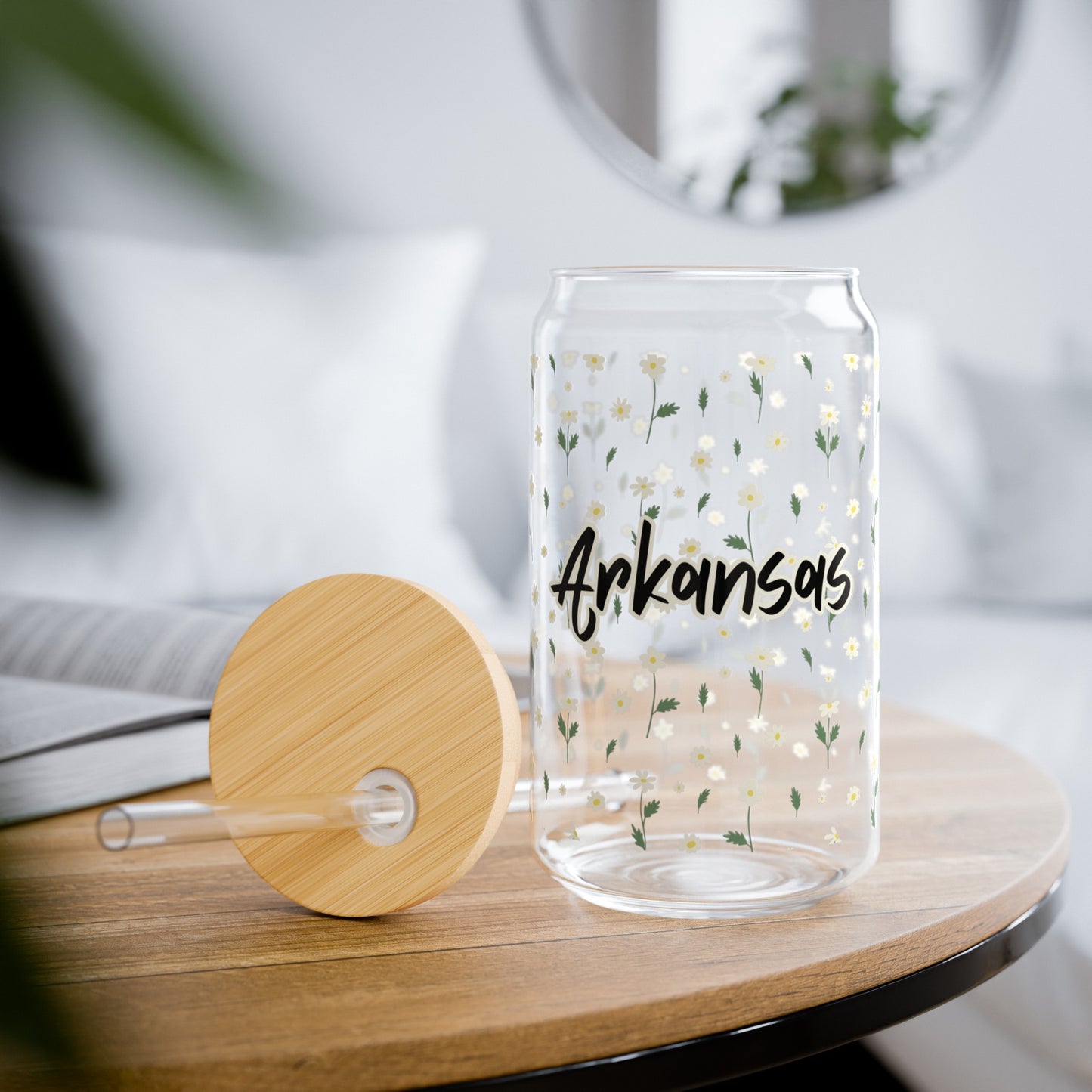 Daisy Sipper Glass, Black 16oz