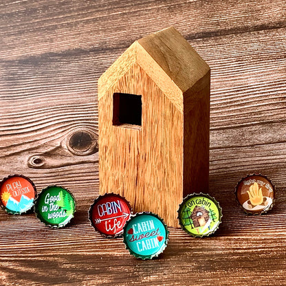 Cabin Life Bottlecap Magnets