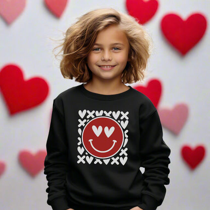 Youth Valentine Smiles Crewneck