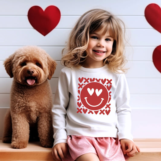 Youth Valentine Smiles Crewneck