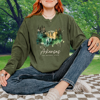 Forest Sunset Midweight Long-Sleeve Tee