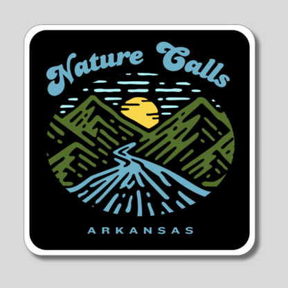 Nature Calls Vinyl Decal, 2.5"x2.5"