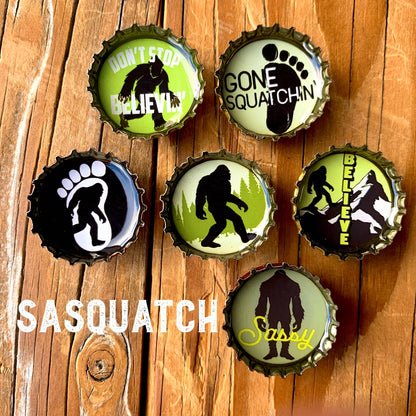 Sasquatch Bottlecap Magnets